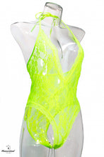 Load image into Gallery viewer, Green Lace Teddy Body Suit

