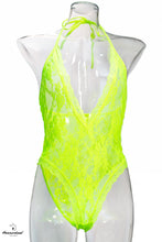 Load image into Gallery viewer, Green Lace Teddy Body Suit
