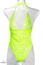 Load image into Gallery viewer, Green Lace Teddy Body Suit
