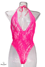 Load image into Gallery viewer, Pink Lace Teddy Body Suit

