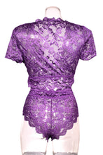 Load image into Gallery viewer, Purple Lace Loungewear Top
