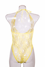 Load image into Gallery viewer, Yellow Lace Teddy Body Suit

